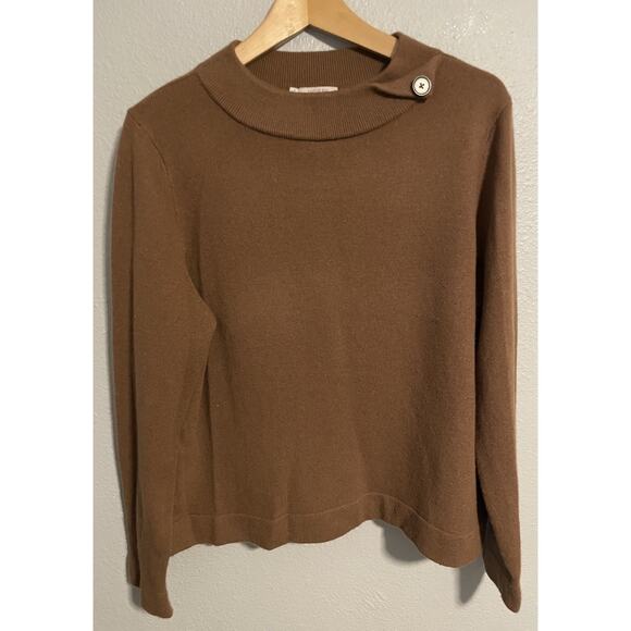 Hobbs London Womens Talia Jumper Sweater XL Brown Cashmere Merino Wool Blend - Picture 1 of 8